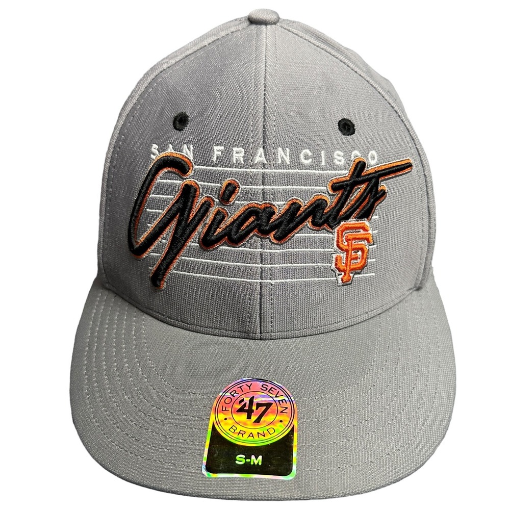 San Fransisco Giants Baseball Hat Mends S/M Gray 47 Brand Fitted MLB Golf Cap **